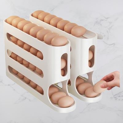 Rangement oeufs - RollingEggRack™ - Beige